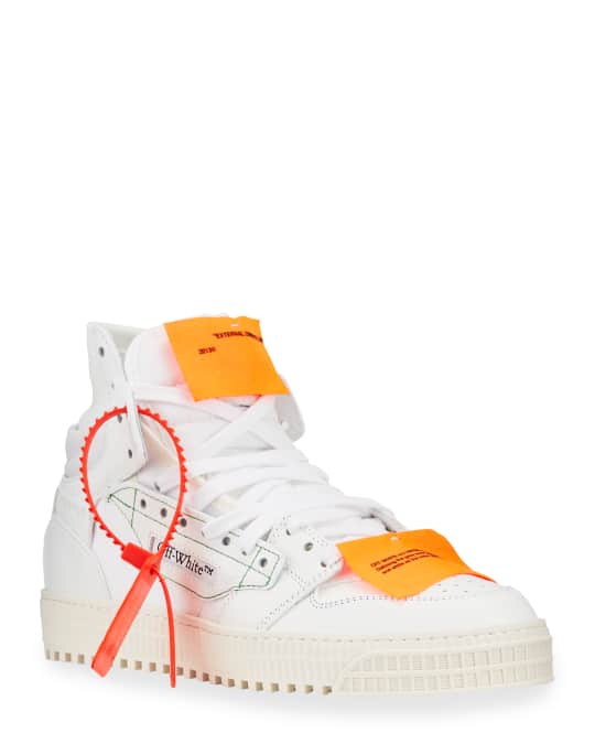 Off White 3 0 Court Two Tone High Top Sneakers Neiman Marcus