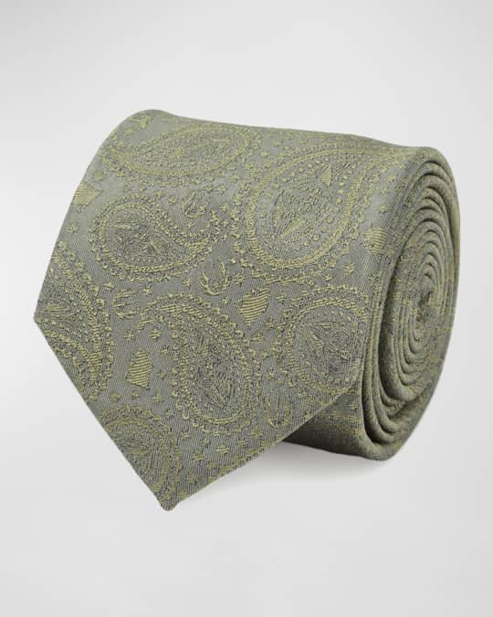 Star Wars Yoda Paisley-Print Silk Tie