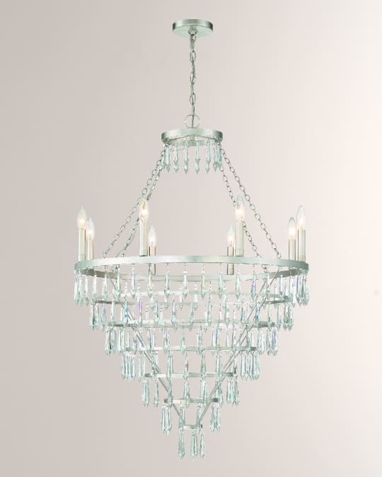 Lucille 8-Light Antique Silver Chandelier
