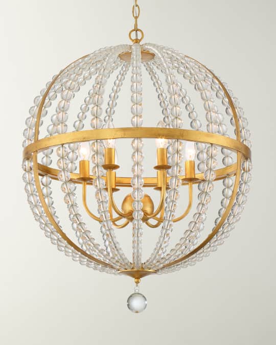 Roxy 6-Light Antique Gold Chandelier