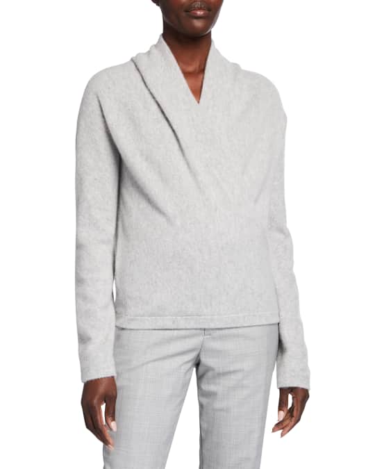 Vince wrap 2025 front cashmere pullover