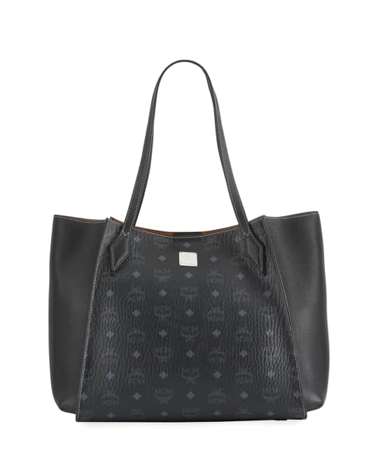MCM Luisa Medium Visetos Leather Block Shopper Bag | Neiman Marcus