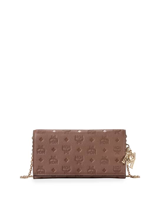 Klara monogram leather shop wallet on a chain
