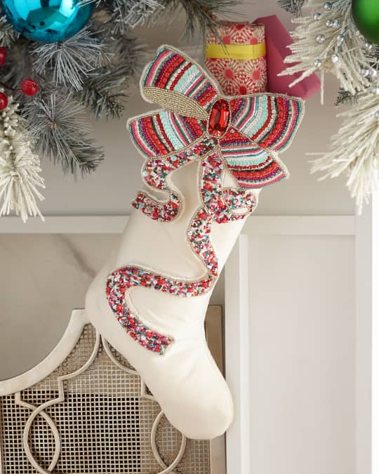 Kim Seybert Sweet Holiday Bow Stocking | Neiman Marcus