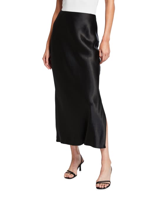 Vince Satin Side Slit Slip Skirt Neiman Marcus 