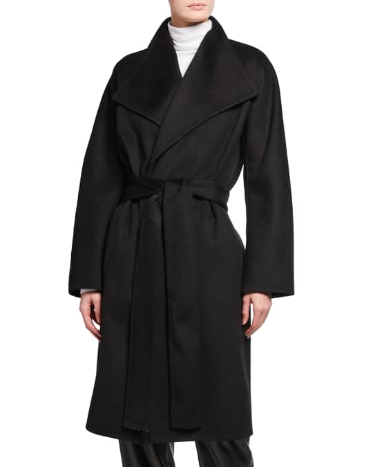 Vince Drape Front Wool-Cashmere Coat | Neiman Marcus