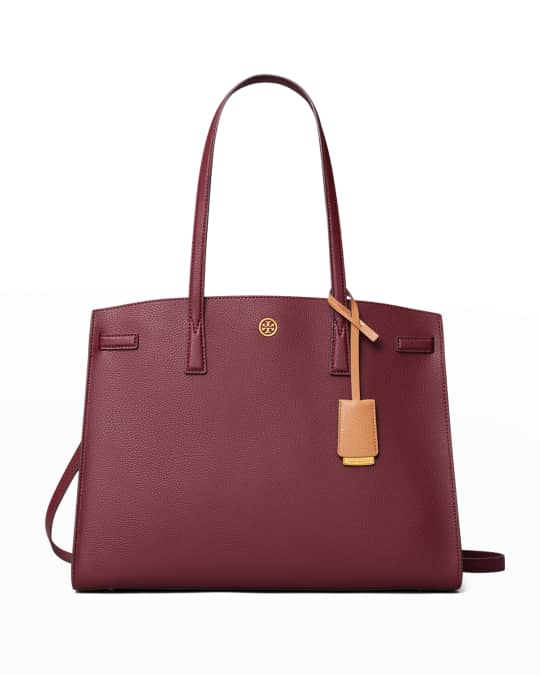 Tory Burch Walker Pebbled Triple Compartment Satchel Bag Neiman