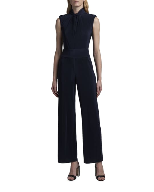 Giorgio Armani Sleeveless Plisse Jumpsuit | Neiman Marcus