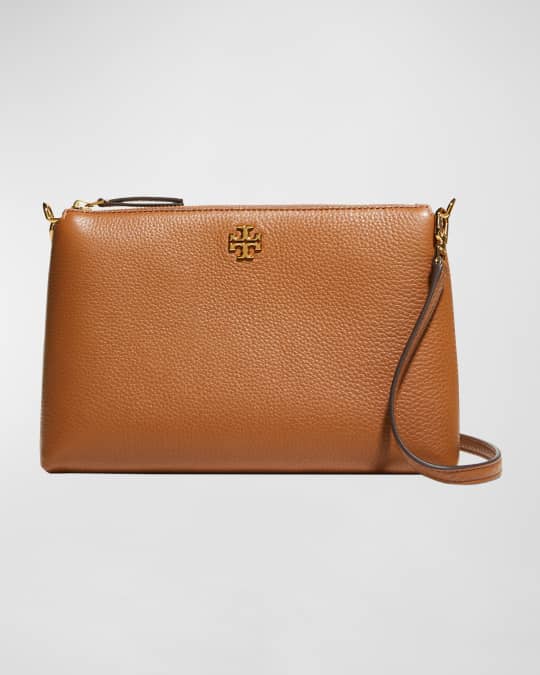 Kira Pebbled Leather Top Zip Crossbody Bag