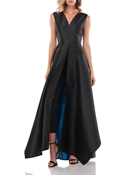 Kay unger jumpsuit gown black shop