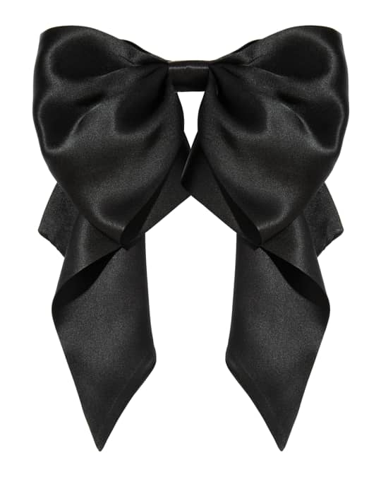 Clara Silk Charmeuse Bow Barrette