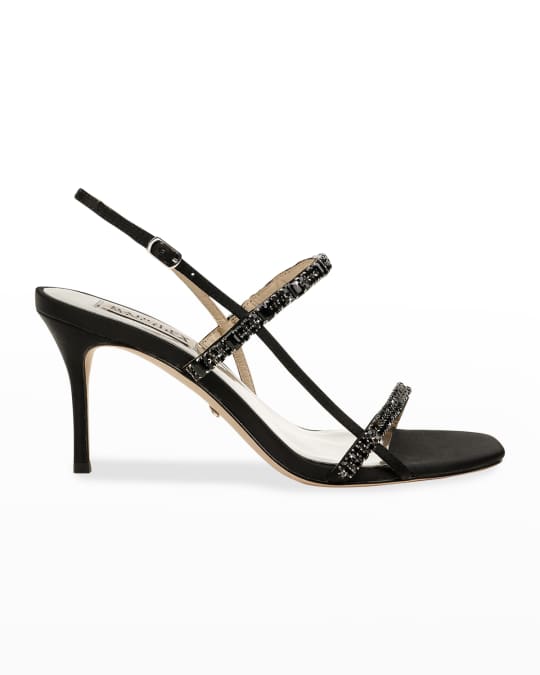 badgley mischka zane strappy satin sandals