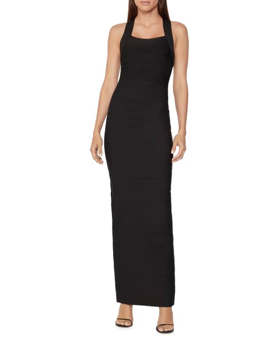 chinese dress ladies Herve Leger Long Pink Bandage Dress