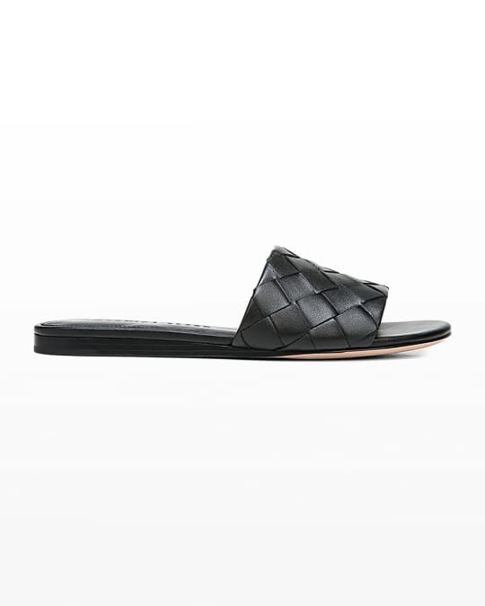 veronica beard senta woven leather slides