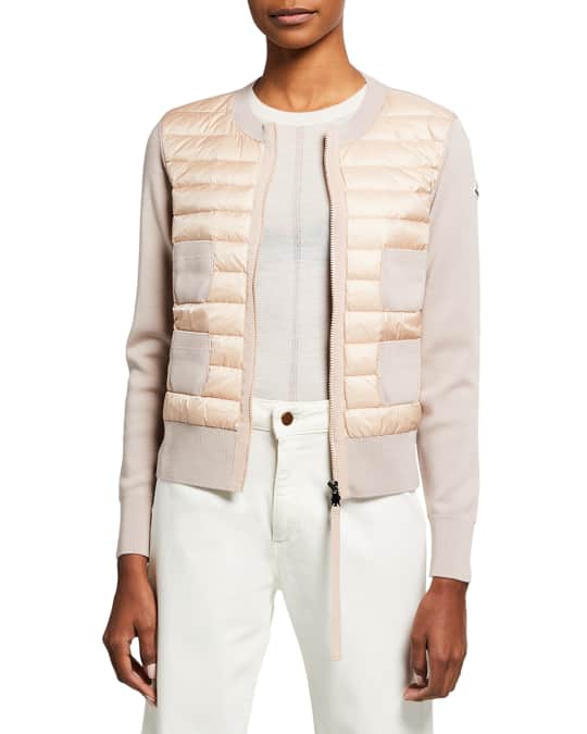 Moncler knit & down combo cardigan store