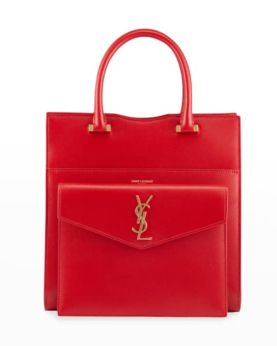 Saint Laurent Le Fermoir Small Lizard Top-Handle Bag