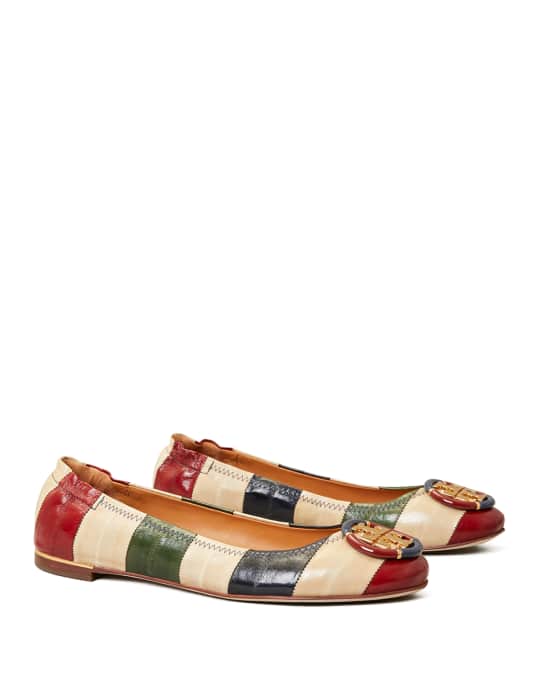 Tory burch minnie discount stripe ballerina flats