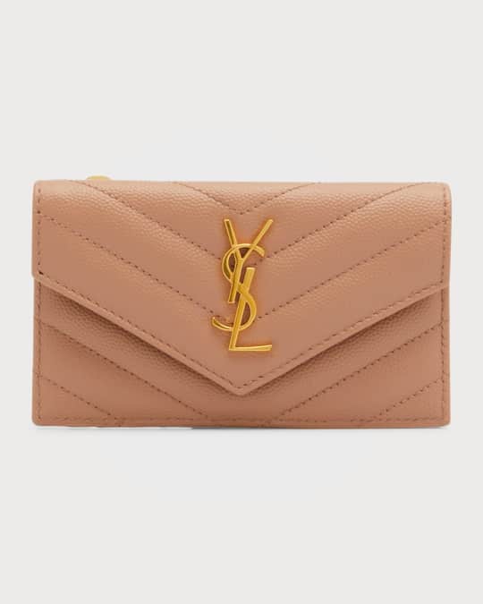 Saint Laurent Monogramme Small Grain de Poudre YSL Envelope Wallet
