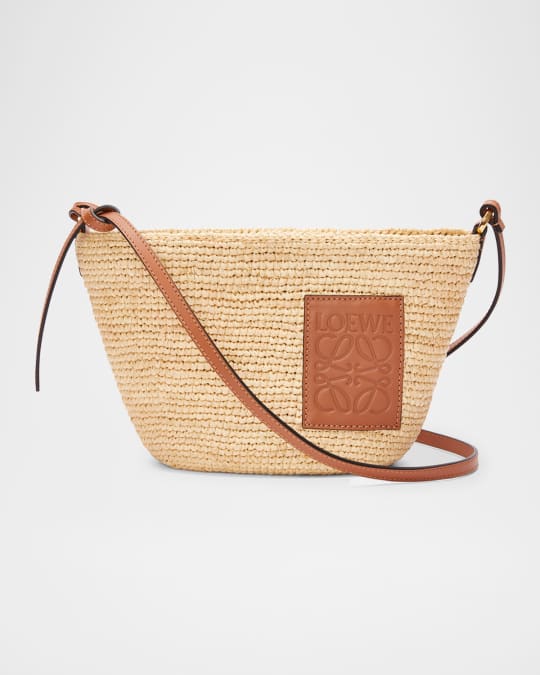 x Paula's Ibiza Pochette Medium Raffia Crossbody Bag