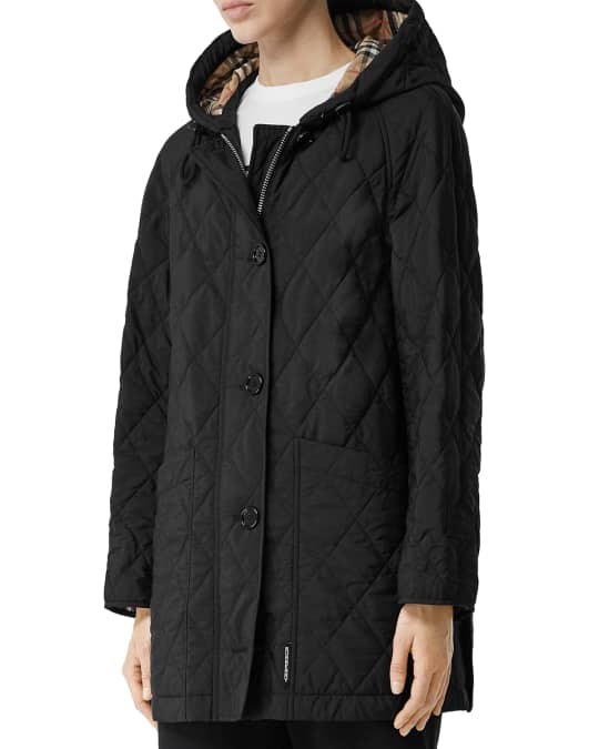 Burberry roxwell long quilted coat sale