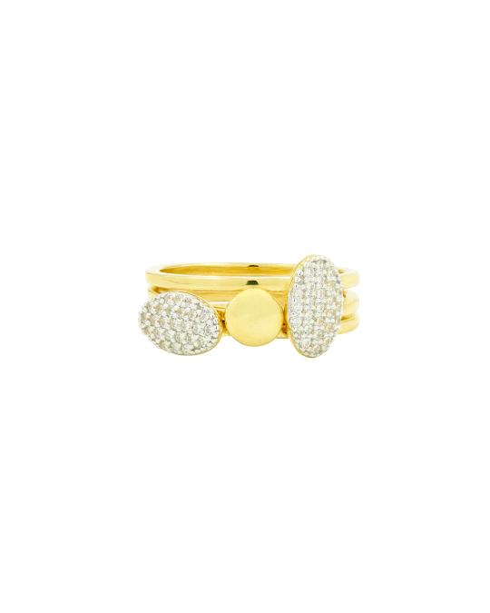 Freida Rothman Cubic Zirconia Stacking Rings, Set of 3, Size 6-8 ...