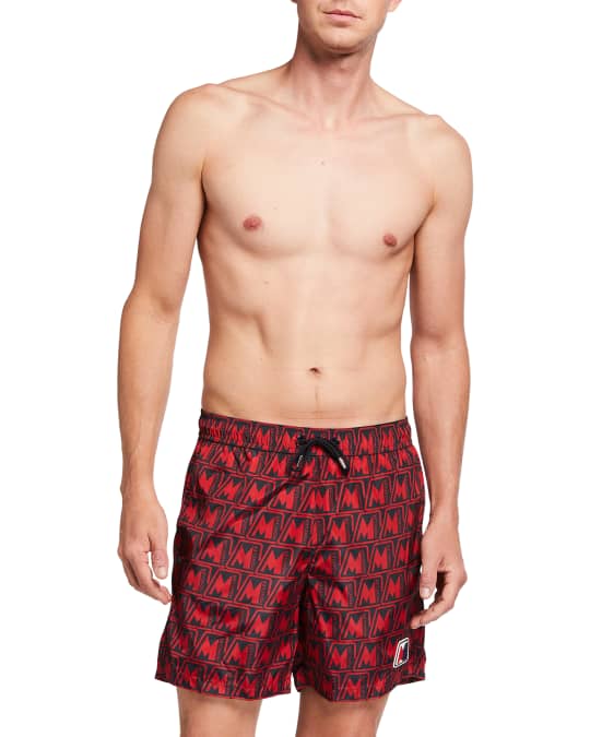 Moncler Men's Retro Logo Swim Shorts | Neiman Marcus