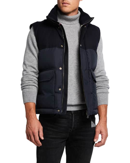 Men s Mixed Media Puffer Vest