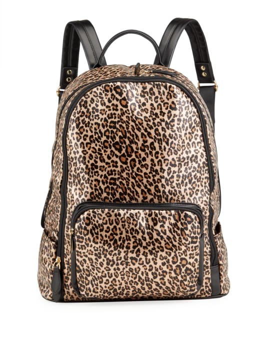 Bari Lynn Girl's Glossy Leopard-Print Backpack | Neiman Marcus