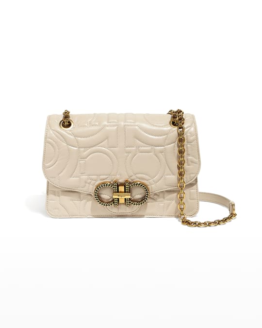Ferragamo gancini store quilted bag