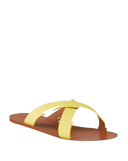 Givenchy criss cross hotsell logo flat sandals