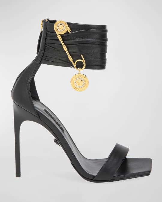 Versace 110MM Versace Safety Pin Sandals | Neiman Marcus