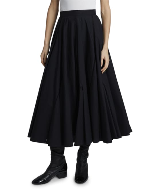 Loewe Pleated Fit-&-Flare Skirt | Neiman Marcus