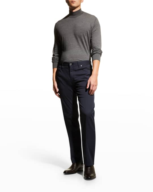 Brioni Men's Solid Mock-Neck Wool Sweater | Neiman Marcus