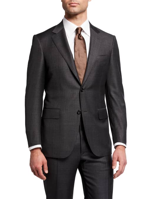 Men s Tonal Plaid Wool Suit