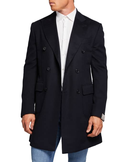Corneliani Men's DoubleBreasted Cashmere Topcoat Neiman Marcus