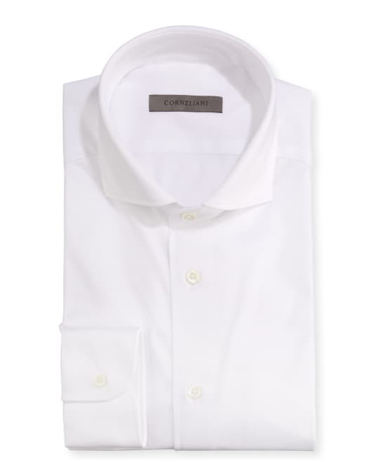 Corneliani Men's Solid Jersey Knit Dress Shirt | Neiman Marcus