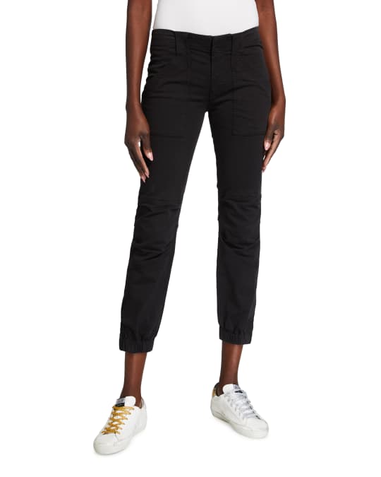 FRAME Trapunto Moto Pants with Banded Bottom