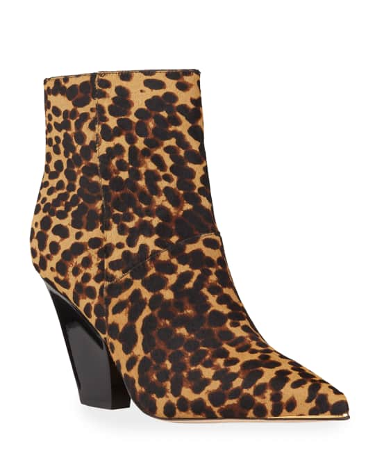 Leopard print flat shop booties