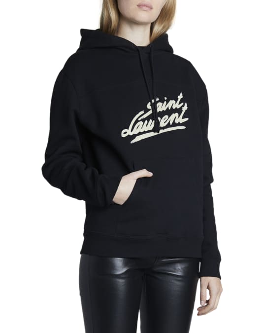 Saint laurent on sale script hoodie