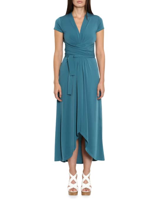 Michael kors high low wrap dress sale