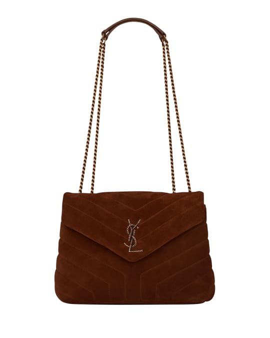 Loulou small bag with rope monogram in suede clearance