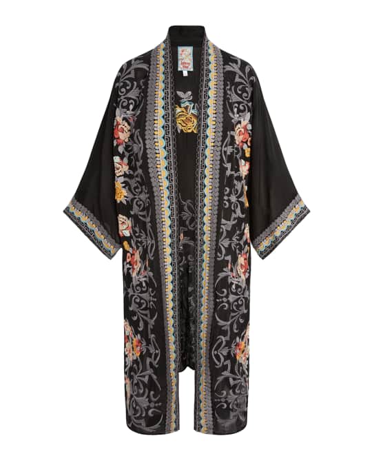 Johnny Was Mayflower Embroidered Long Kimono | Neiman Marcus