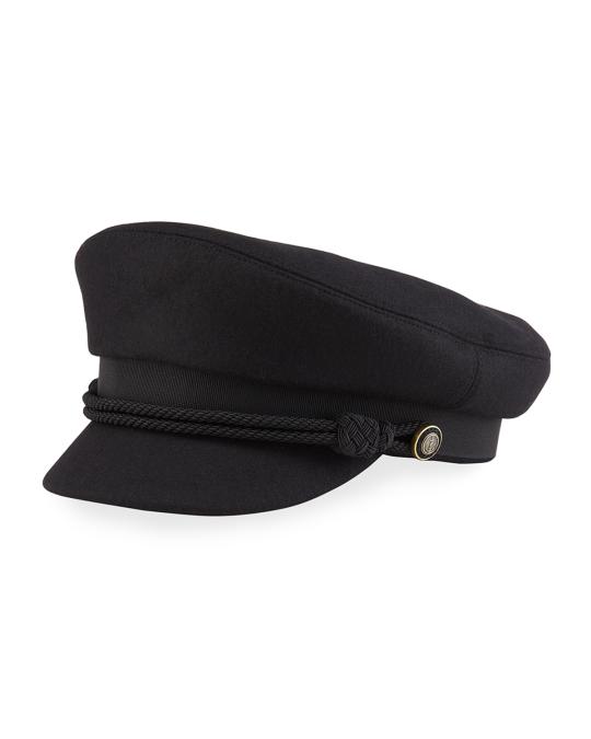 Saint Laurent felt baker boy cap Saint Laurent Fet Baker Boy Cap - Black | Editorialist main image 3