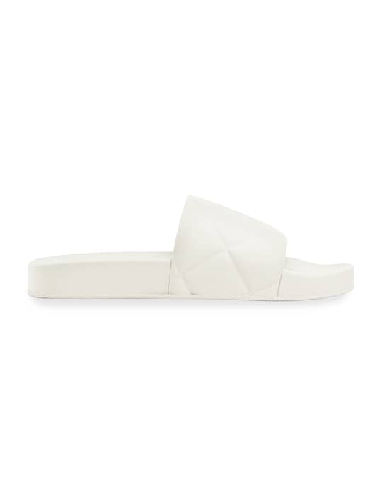 Bottega Veneta The Slider Puffy Pool Sandals | Neiman Marcus