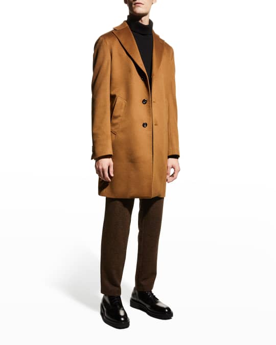 Neiman Marcus Men s Solid Cashmere Topcoat Neiman Marcus