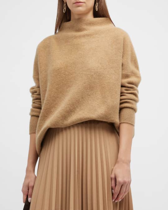 Vince Boiled Cashmere Funnel-Neck Pullover | Neiman Marcus