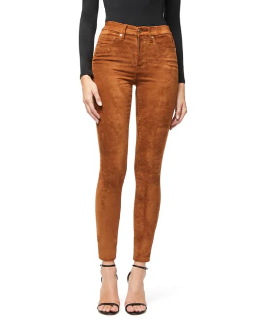 Good American Good Waist Faux-Suede Jeans - Inclusive Sizing | Neiman ...
