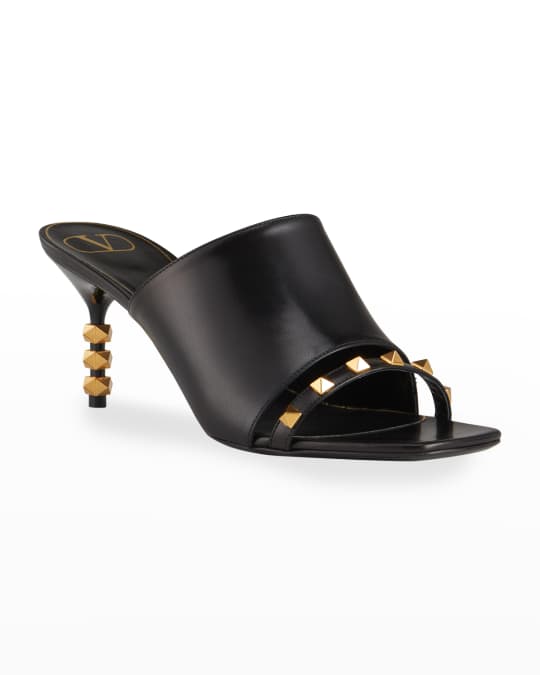Valentino Garavani 70mm Rockstud Tower-Heel Mule Sandals | Neiman Marcus