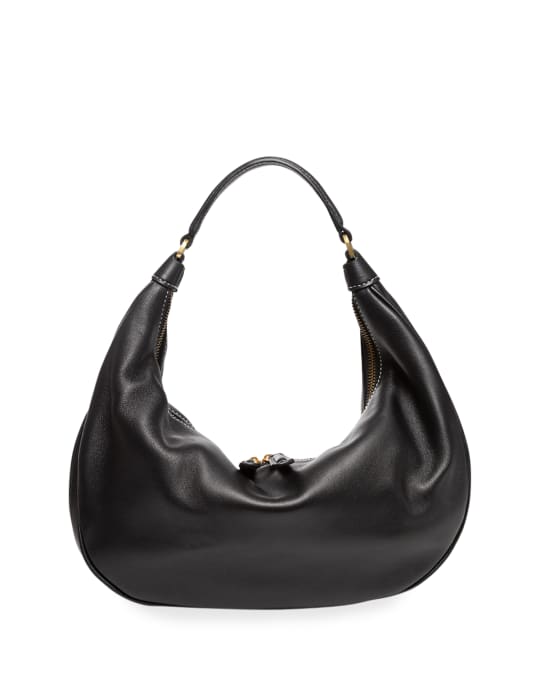 STAUD Sasha Medium Leather Shoulder Bag | Neiman Marcus