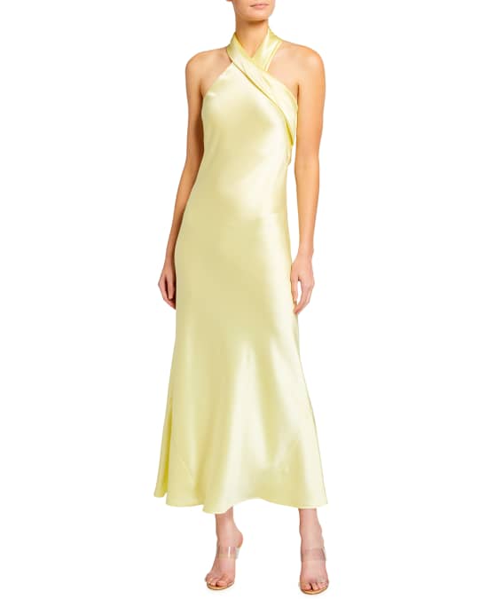 Galvan halter dress store